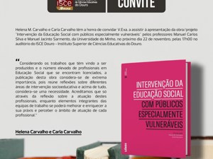 Lançamento do Livro “Intervenção da Educação Social com públicos especialmente vulneráveis” 